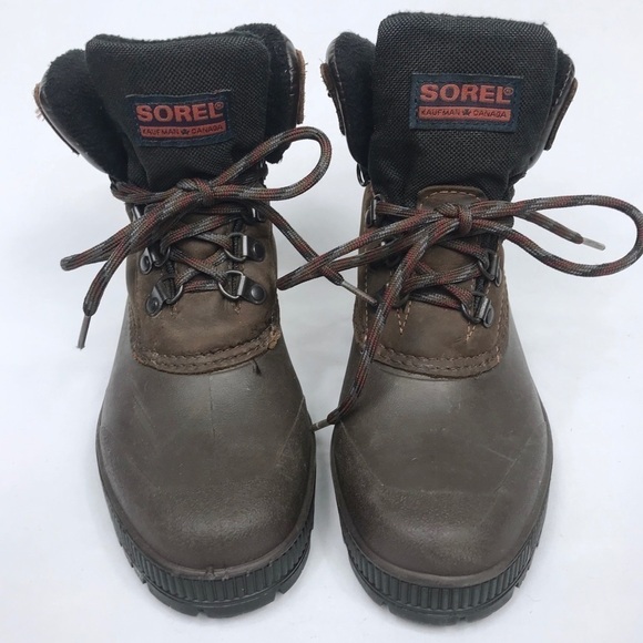 SOREL Short Waterproof Fleece Lined Lace Up Boots - Picture 2 of 7